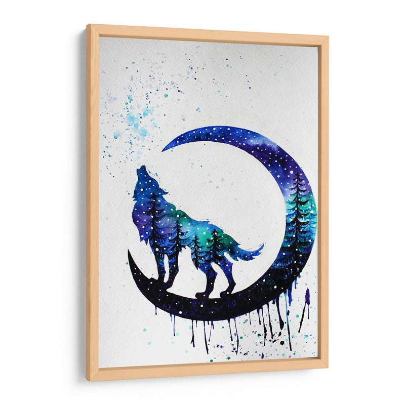 Aullido de acuarela | Cuadro decorativo de Canvas Lab