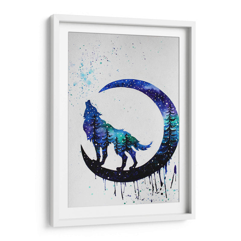 Aullido de acuarela | Cuadro decorativo de Canvas Lab