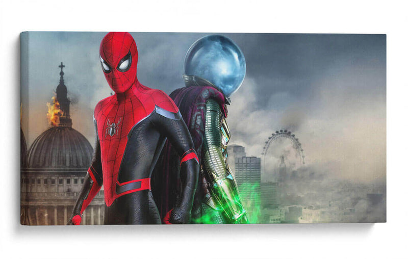 Spider-Man y Mysterio en Londres | Cuadro decorativo de Canvas Lab