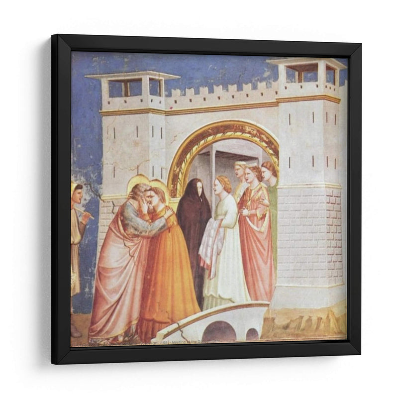 Joaquín y Ana se encuentran ante la Puerta Dorada - Giotto | Cuadro decorativo de Canvas Lab