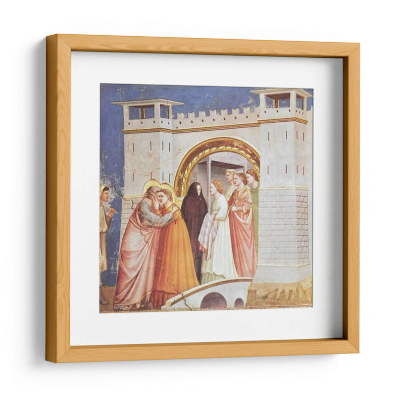 Joaquín y Ana se encuentran ante la Puerta Dorada - Giotto | Cuadro decorativo de Canvas Lab