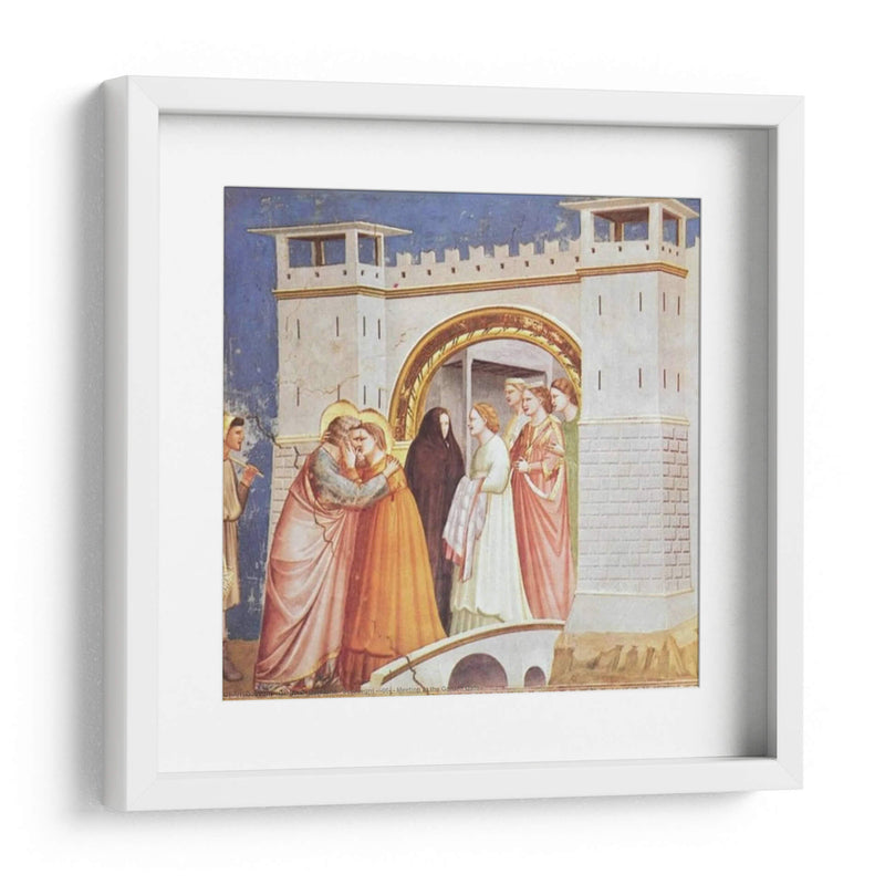 Joaquín y Ana se encuentran ante la Puerta Dorada - Giotto | Cuadro decorativo de Canvas Lab