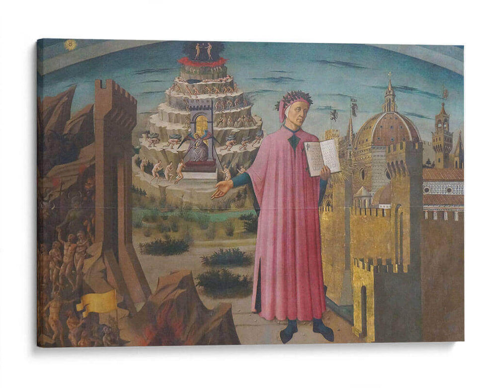 Dante y su poema - Domenico di Michelino | Cuadro decorativo de Canvas Lab