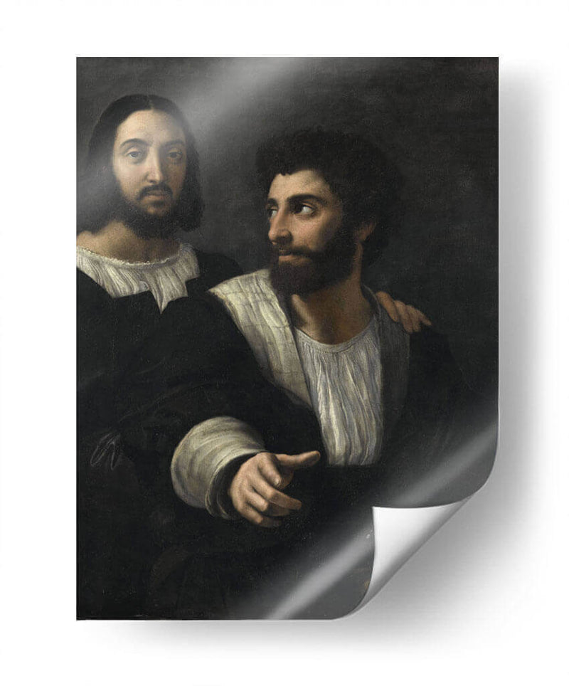 Autorretrato con un amigo - Rafael Sanzio | Cuadro decorativo de Canvas Lab