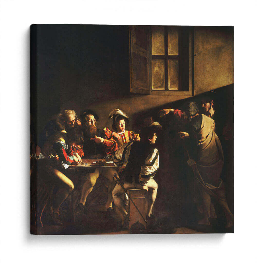 La vocación de San Mateo - Caravaggio | Cuadro decorativo de Canvas Lab