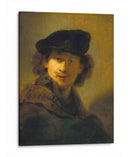 Autorretrato con boina de terciopelo - Rembrandt van Rijn | Cuadro decorativo de Canvas Lab