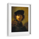Autorretrato con boina de terciopelo - Rembrandt van Rijn | Cuadro decorativo de Canvas Lab
