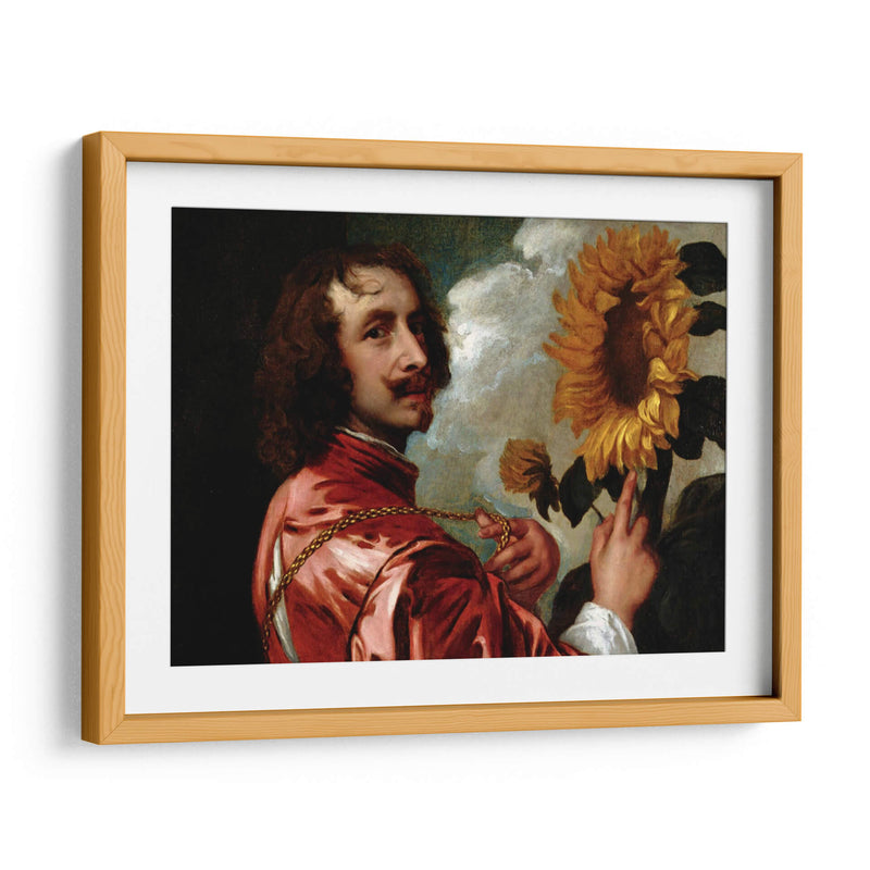 Autorretrato con un girasol - Anton van Dyck | Cuadro decorativo de Canvas Lab