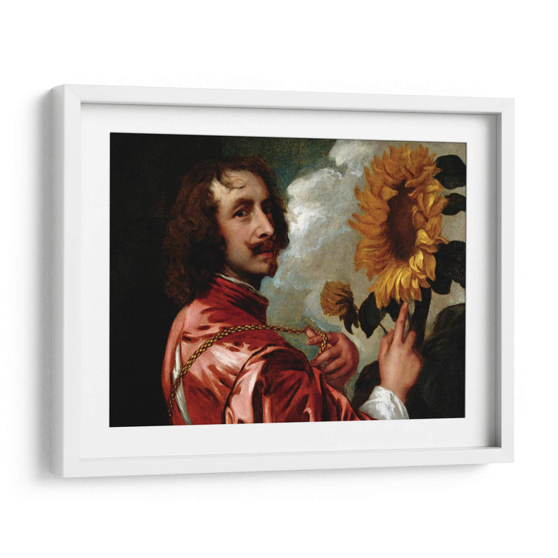 Autorretrato con un girasol - Anton van Dyck | Cuadro decorativo de Canvas Lab