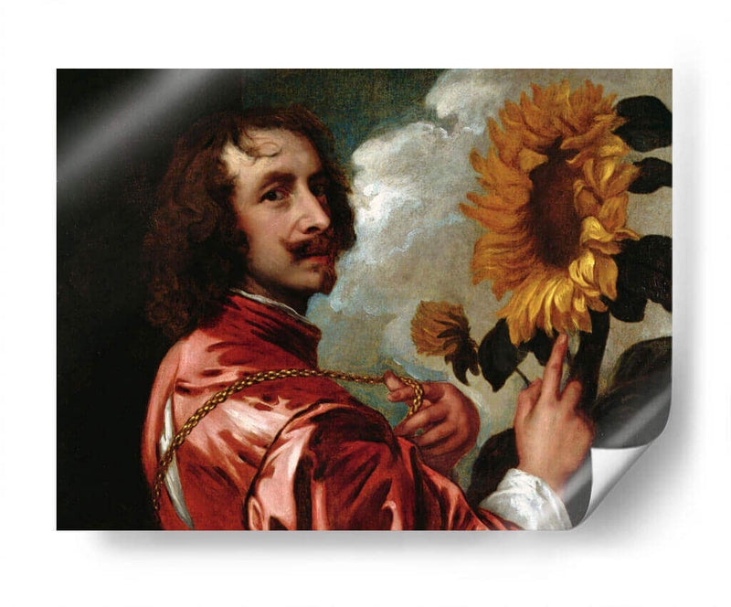 Autorretrato con un girasol - Anton van Dyck | Cuadro decorativo de Canvas Lab