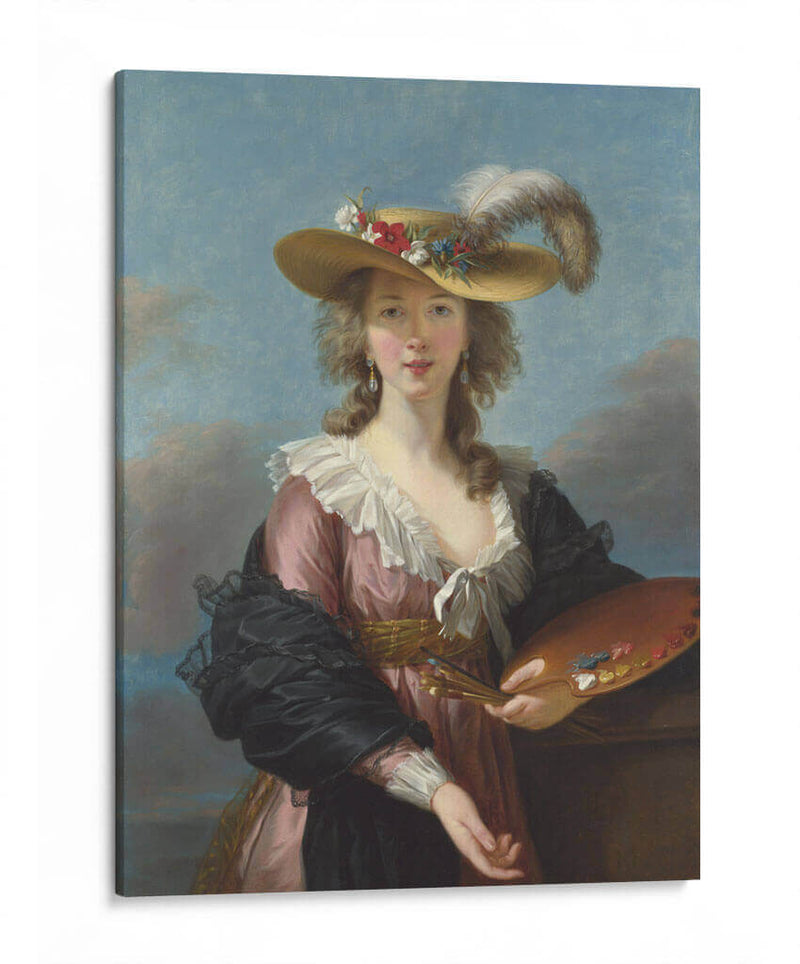 Autorretrato con sombrero de paja - Marie-Louise-Élisabeth Vigée-Lebrun | Cuadro decorativo de Canvas Lab
