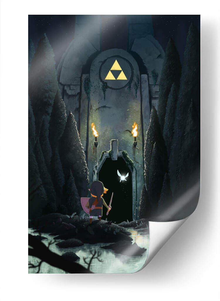 El joven Link guiado por la trifuerza | Cuadro decorativo de Canvas Lab
