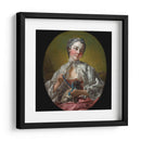 Una joven dama sosteniendo un perro pug - François Boucher | Cuadro decorativo de Canvas Lab