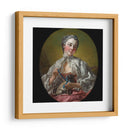 Una joven dama sosteniendo un perro pug - François Boucher | Cuadro decorativo de Canvas Lab