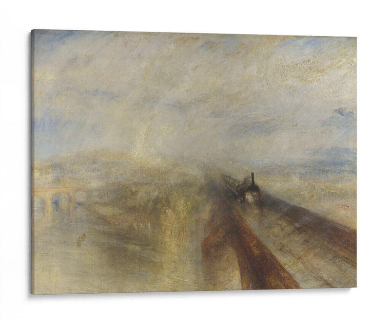 Lluvia, vapor y velocidad. El gran ferrocarril del Oeste - Joseph Mallord William Turner | Cuadro decorativo de Canvas Lab