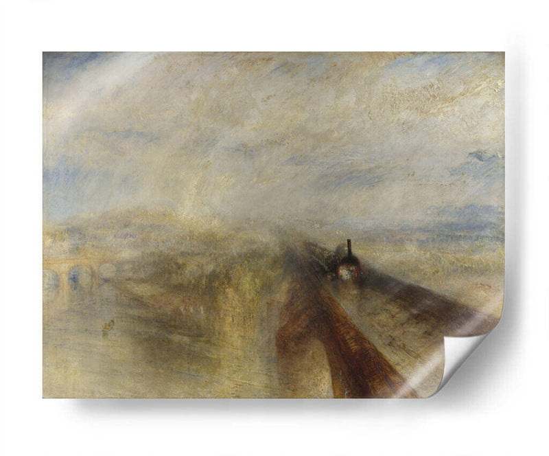 Lluvia, vapor y velocidad. El gran ferrocarril del Oeste - Joseph Mallord William Turner | Cuadro decorativo de Canvas Lab