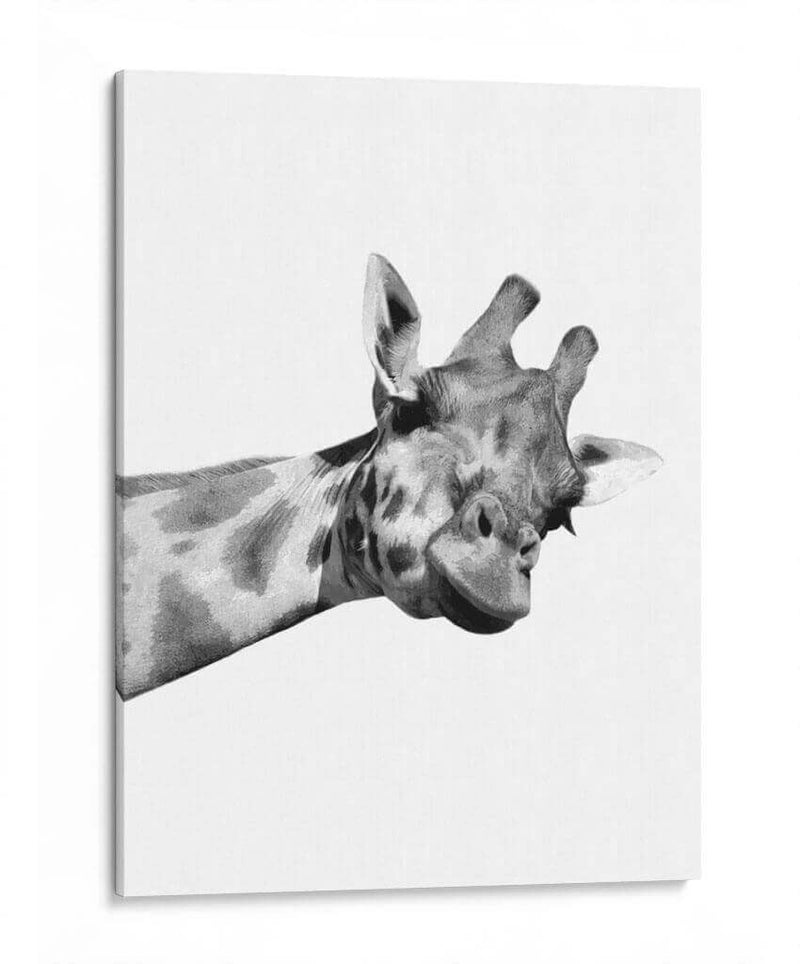 Jirafa en Blanco y Negro - Alemi | Cuadro decorativo de Canvas Lab