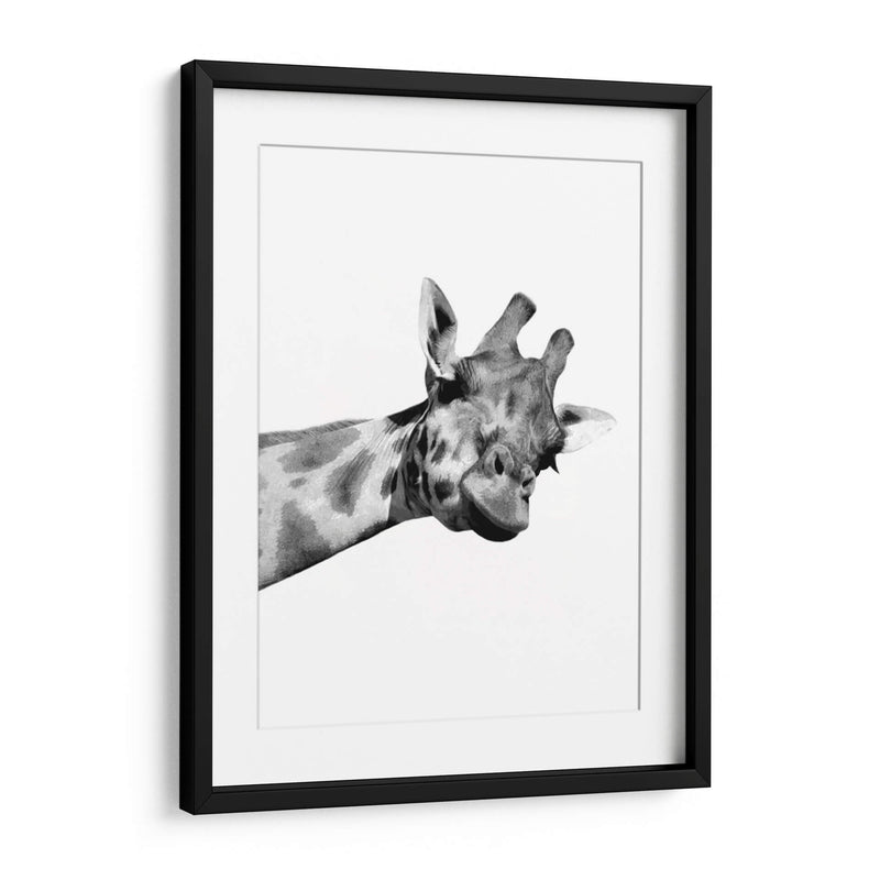 Jirafa en Blanco y Negro - Alemi | Cuadro decorativo de Canvas Lab