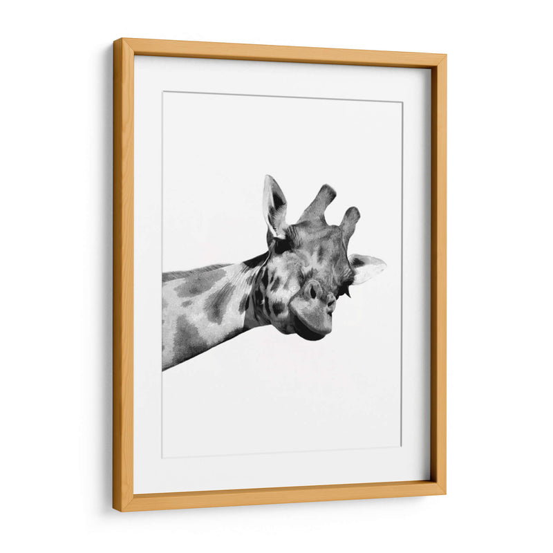 Jirafa en Blanco y Negro - Alemi | Cuadro decorativo de Canvas Lab