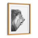 Perfil de León Blanco y Negro - Alemi | Cuadro decorativo de Canvas Lab