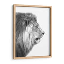 Perfil de León Blanco y Negro - Alemi | Cuadro decorativo de Canvas Lab