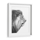 Perfil de León Blanco y Negro - Alemi | Cuadro decorativo de Canvas Lab