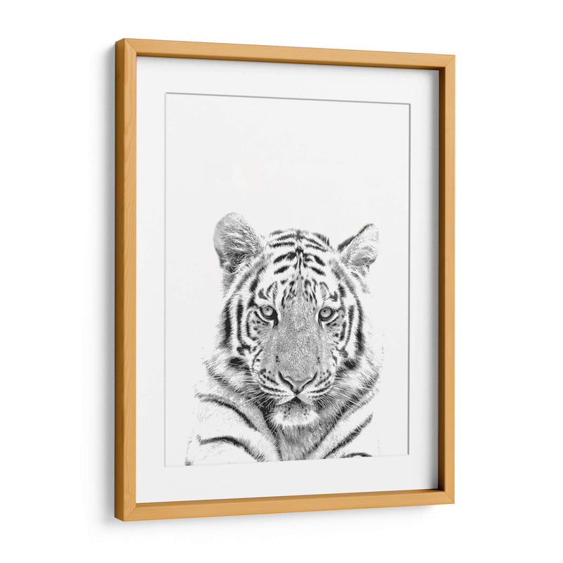Tigre Blanco y Negro - Alemi | Cuadro decorativo de Canvas Lab