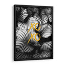 Xoxo Hojas Blancas y Negras - Alemi | Cuadro decorativo de Canvas Lab