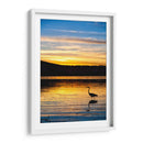 Garza en Laguna al Atardecer - Marcos Rodríguez | Cuadro decorativo de Canvas Lab