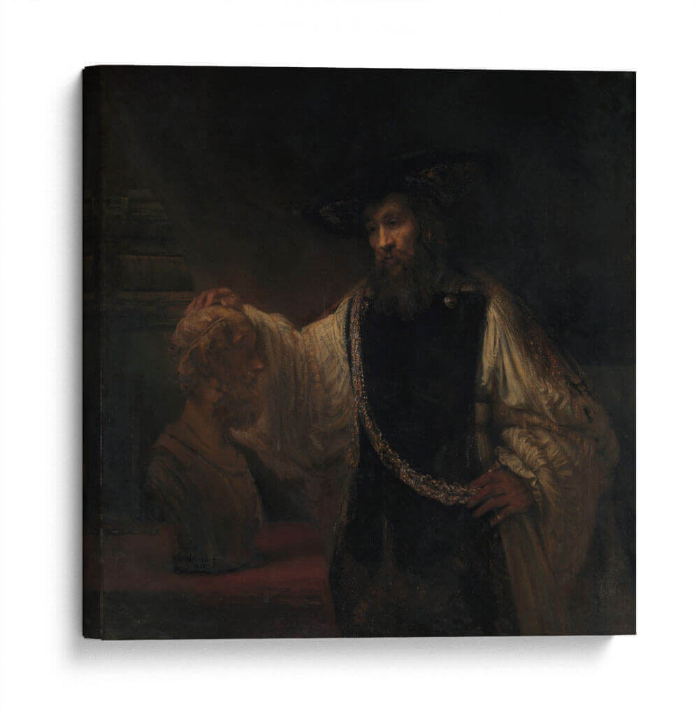 Aristóteles contemplando el busto de Homero - Rembrandt van Rijn | Cuadro decorativo de Canvas Lab