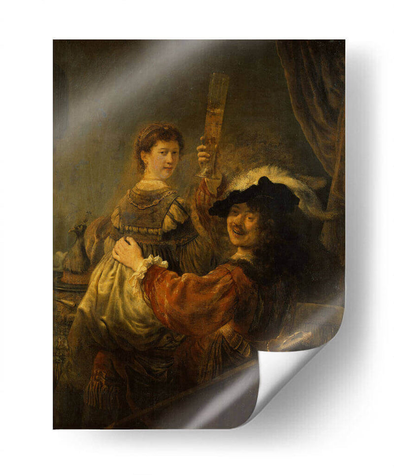 El hijo pródigo en la taberna - Rembrandt van Rijn | Cuadro decorativo de Canvas Lab