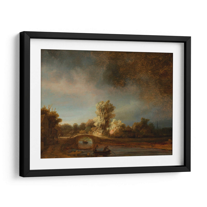 El puente de piedra - Rembrandt van Rijn | Cuadro decorativo de Canvas Lab