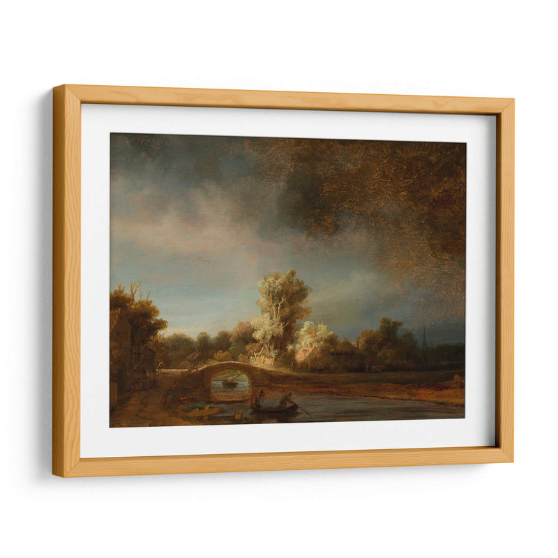 El puente de piedra - Rembrandt van Rijn | Cuadro decorativo de Canvas Lab