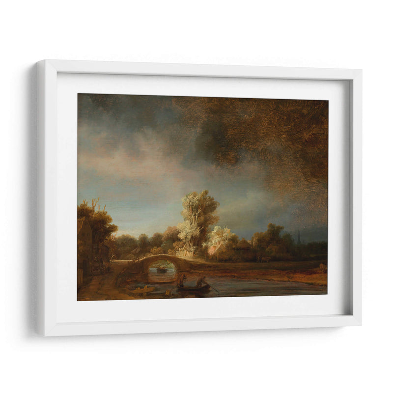 El puente de piedra - Rembrandt van Rijn | Cuadro decorativo de Canvas Lab