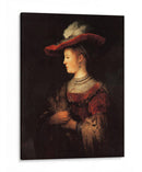 Retrato de Saskia van Uylenburgh con sombrero - Rembrandt van Rijn | Cuadro decorativo de Canvas Lab
