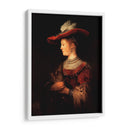 Retrato de Saskia van Uylenburgh con sombrero - Rembrandt van Rijn | Cuadro decorativo de Canvas Lab