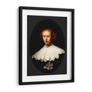 Retrato de una joven mujer - Rembrandt van Rijn | Cuadro decorativo de Canvas Lab