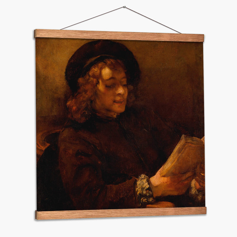 Titus van Rijn, el hijo del artista, leyendo - Rembrandt van Rijn | Cuadro decorativo de Canvas Lab