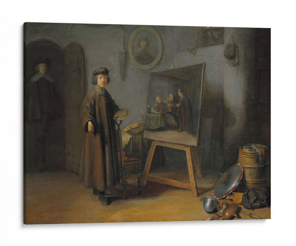 Un pintor en su estudio - Rembrandt van Rijn | Cuadro decorativo de Canvas Lab