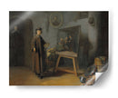 Un pintor en su estudio - Rembrandt van Rijn | Cuadro decorativo de Canvas Lab