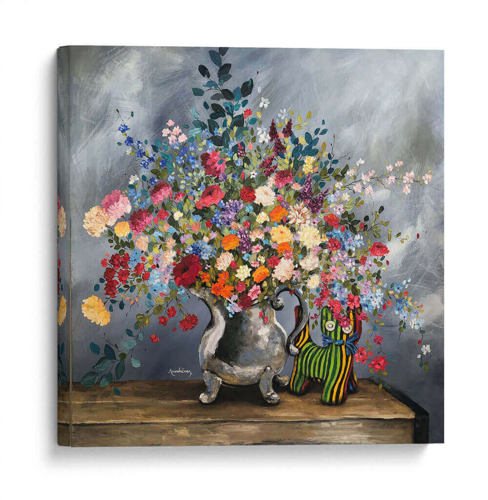 El gato y el jarrón - Adriana Sosa | Cuadro decorativo de Canvas Lab