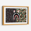 Bape Shark Black-Green | Cuadro decorativo de Canvas Lab