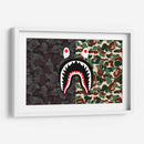 Bape Shark Black-Green | Cuadro decorativo de Canvas Lab
