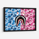 Bape Shark Blue-Pink | Cuadro decorativo de Canvas Lab