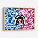 Bape Shark Blue-Pink | Cuadro decorativo de Canvas Lab