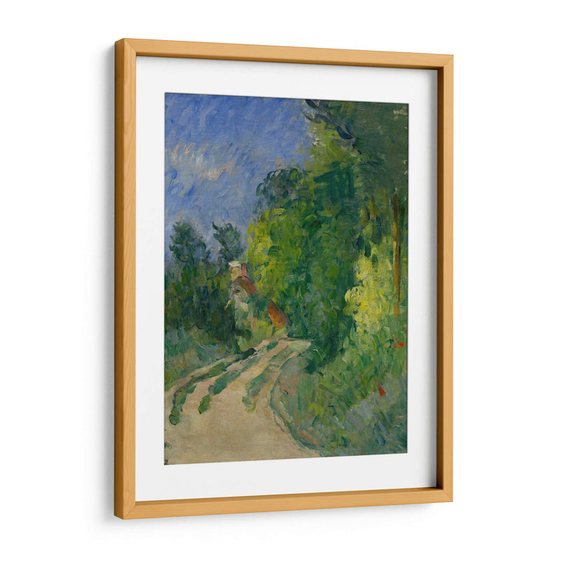 Curva en el camino a través del bosque - Paul Cézanne | Cuadro decorativo de Canvas Lab