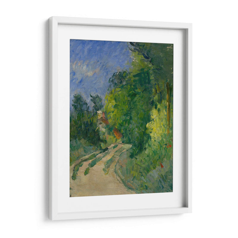 Curva en el camino a través del bosque - Paul Cézanne | Cuadro decorativo de Canvas Lab
