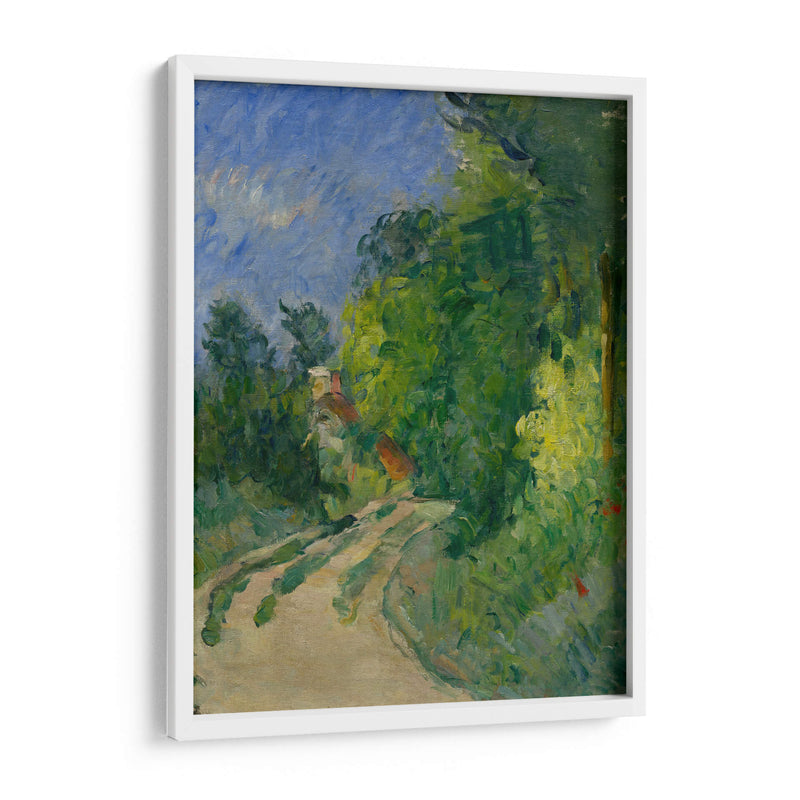 Curva en el camino a través del bosque - Paul Cézanne | Cuadro decorativo de Canvas Lab