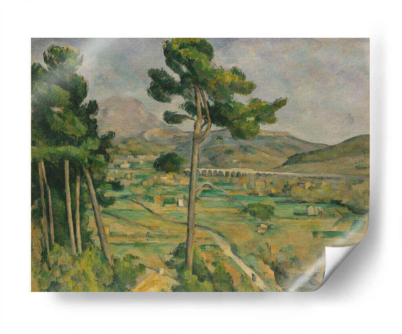 La montaña Sainte-Victoire y el viaducto del valle del río Arc - Paul Cézanne | Cuadro decorativo de Canvas Lab