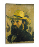 Autorretrato con sombrero de paja - Paul Cézanne | Cuadro decorativo de Canvas Lab